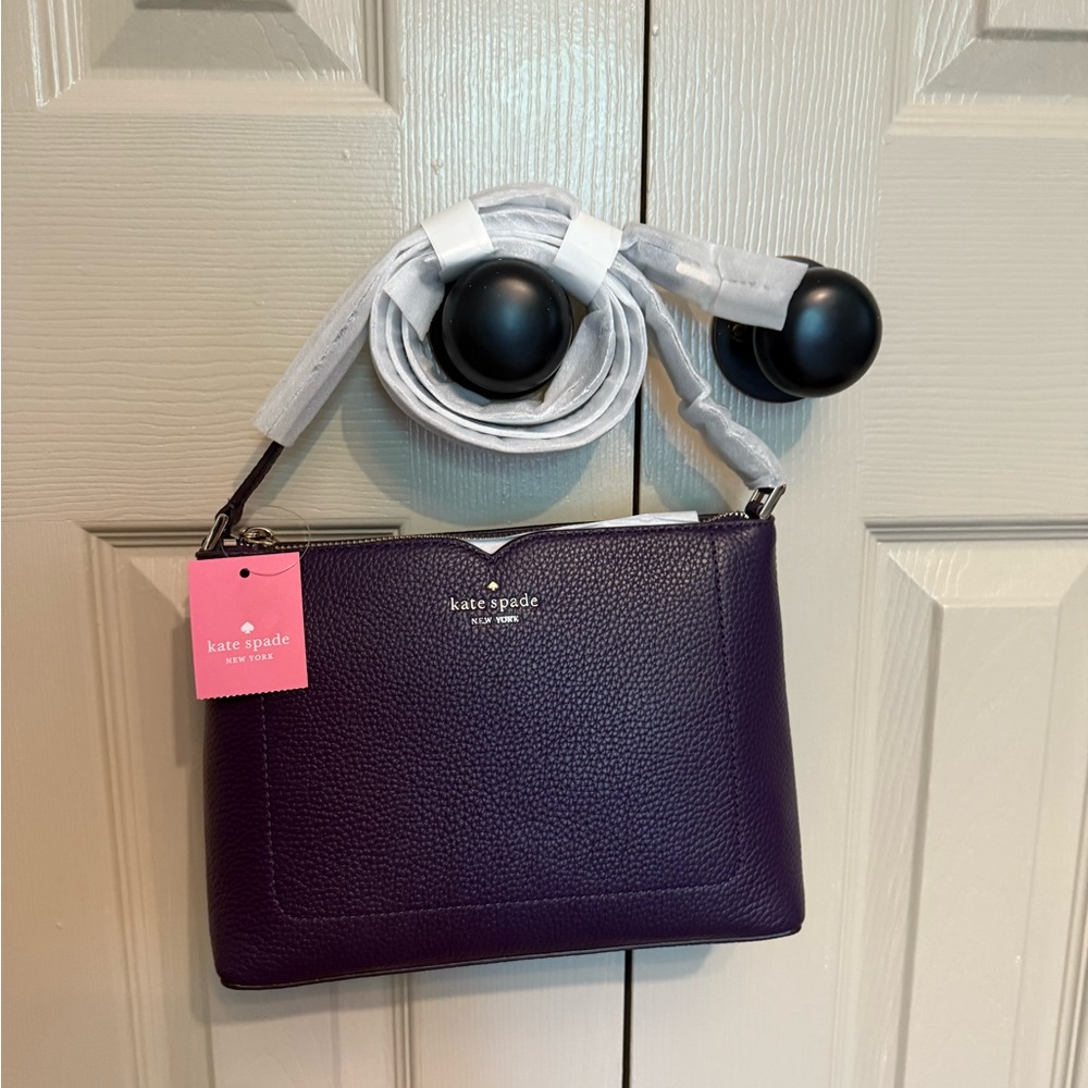 Kate Spade Deep Purple Leather Shoulder Bag